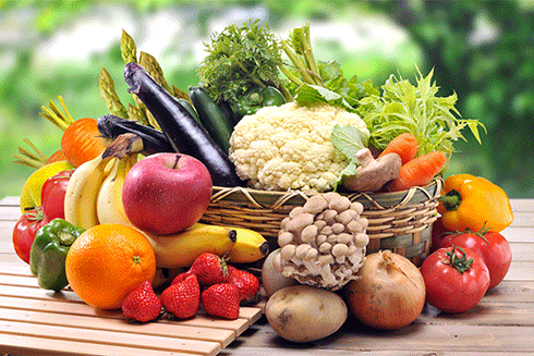 Farbvielfalt bei Obst und Gemüse