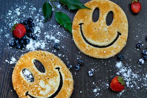 Restlos glücklich - Pancake Smiley