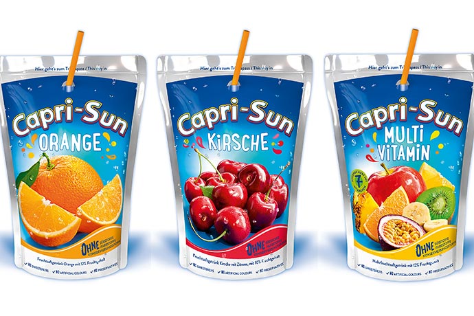 Getränke to go: Capri Sun Orange, Kirsche, Multivitamin