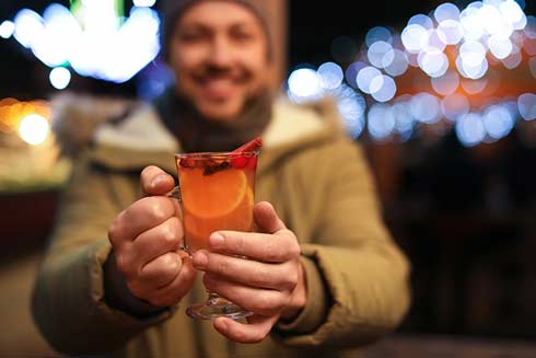 Glühwein auf die Hand