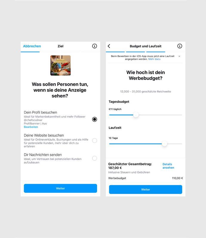 Anazeigenmanager bei Instagram