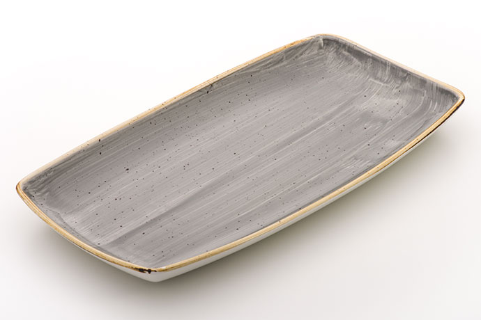Churchill, Stonecast, Peppercorn Grey, Teller rechteckig, 35 x 18,5 cm